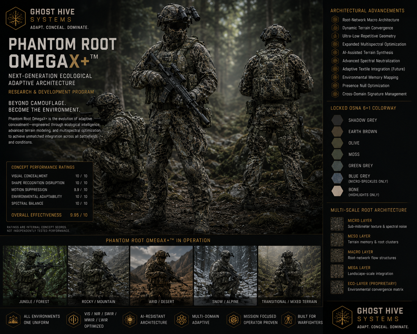 Phantom Root OmegaX+ product specification sheet